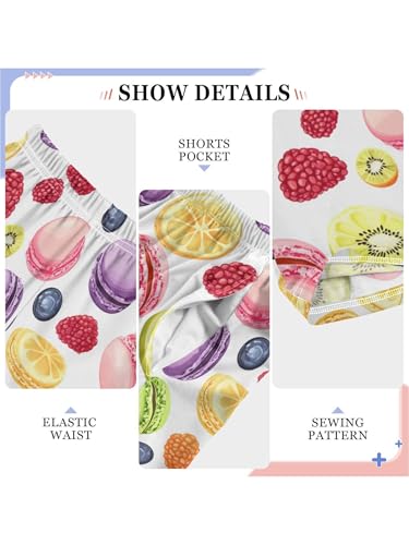 ZZKKO Colorful Macarons and Fruits Boys Pants for Kids Jogger Pants with Pockets S4