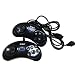 【2 Pack】 16 Bit Game Controller 6 Button SEGA Genesis - Black