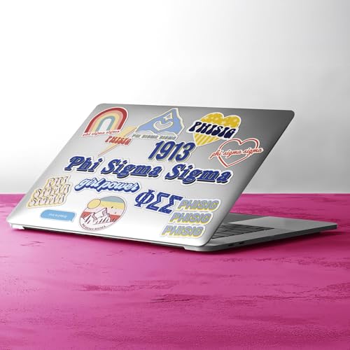 Pegatinas de Phi Sigma Sigma con diseño de niña para decoración y manualidades 5