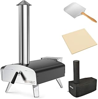 Mimiuo Outdoor Pizza Ovens Wood Pellet Pizza Stove Portable Stainless Steel Wood Fired Pizza Maker with 13