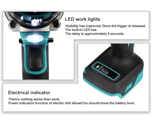 Image of KAITO 48V Cordless Brushless Hammer Drill Machine | 13mm Chuck | 2 x 5.0Ah Li-ion Batteries | 2-Speed 2000 RPM | 128Nm High Torque Drill Driver for Wood, Metal & Wall | Fast Charger