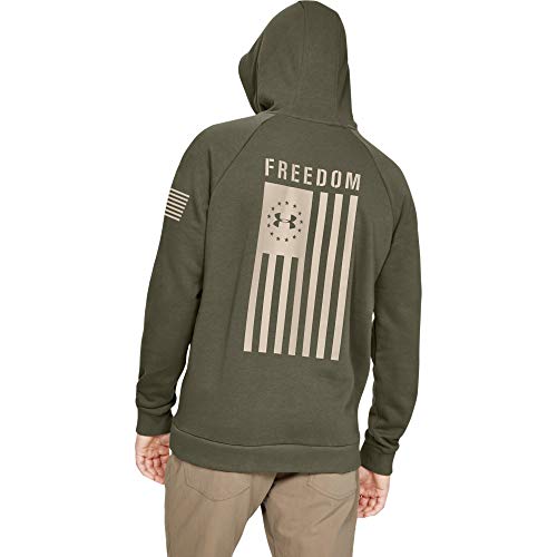 Under Armour Men's Freedom Flag Rival Pull-Over Hoodie , Marine Od Green (390)/Desert Sand , Small #TOP7