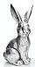 Produktbild ETC putziger frühlingshafter Osterhase als Ostermoppel in klassischem Silber in verschiedenen Größen (1 x groß rechtsblickend)