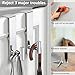 PMMASTO 2-Pack Over The Door Hooks - Rustproof Stainless Steel Door Hangers for 1-3/4 Inch Doors, Non-Marking and Tool-Free Easy Install​​ (Polished Silver, T Shape-Fits 1-3/4
