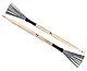 XDrum WTD-1L Wire Tap Drumstick Brushes lang (Drumstick-Jazzbesen kombination, Besen und Sticks in einem, vielseitig einsetzbar, Gesamtlänge: 37cm, Besenspannweite: 6,5cm)