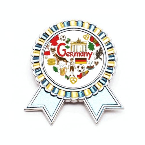 Broche Allemagne en cœur taille M en métal pour supporter et vestes