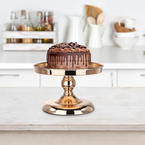 Présentoir à gâteaux doré Zerodeko robuste pour mariage sans risque de basculement - 5