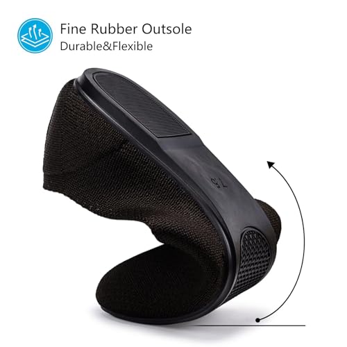 Image of Frank Mully Women's Ballet Flat Shoes Knit Dress Shoes Round Toe Slip On Ballerina Flats for Woman Low Wedge Comfort Soft