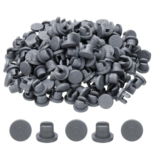PATIKIL 20mm Vials Rubber Stoppers, 200 Pcs Self Injection Ports Butyl Rubber Bottle Stopper for Glass Vial Liquid Culture Jars
