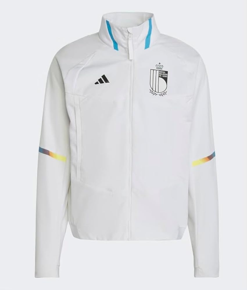 ADIDAS MEN'S BELGIUM GAME DAY ANTHEM JACKET, WHITE, XL at