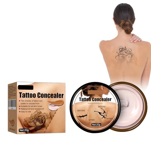 Eazerom 27 Tatuaje Corrector,Cicatriz Corrector,concealer De Tatuajes Resistente Al Agua,concealer Profesional cubierta para puntos de Vitiligo Marcas de Nacimiento,