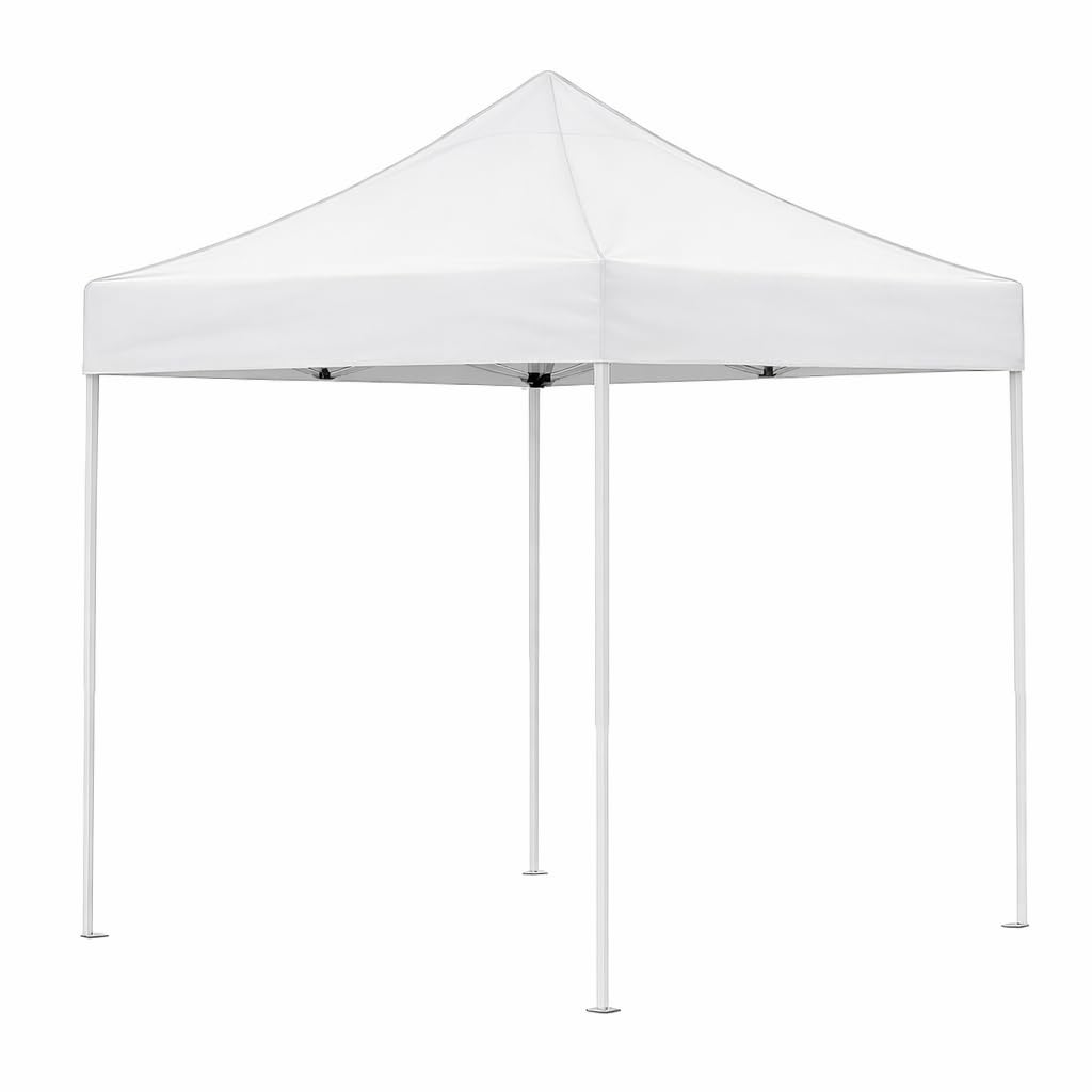 6x6 ft Waterproof Foldable Gazebo Tent (White, 2x2M) | Heavy-Duty Small Canopy | Portable Pop-Up Tent for Outdoor Events, Stall, Camping, Garden & Picnic | UV & Rain Protection | Easy Setup