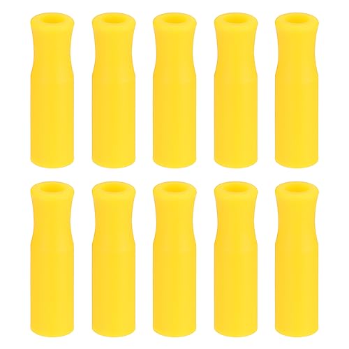 uxcell 10 piezas tapas de silicona para pitillos reutilizables miniatura 1
