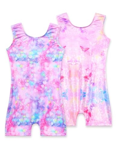 Image of 2 Pack Leotard for Girls Gymnastics Sparkly Sleeveless Unitards