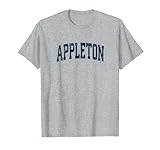 Photo Gallery appleton wisconsin wi vintage athletic sports design navy maglietta Photo Gallery appleton wisconsin wi vintage athletic sports design navy maglietta