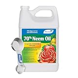 Monterey 70% Neem Oil Bundled with Measuring Spoon - Organic Gardening Fungicide, Insecticide, Miticide - Kills Eggs, Larvae, and Insects - 1 Gallon