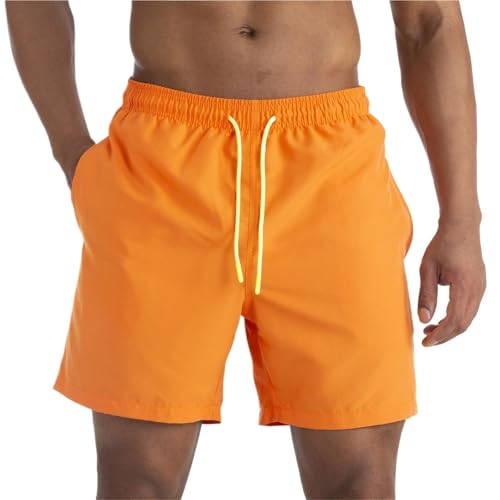 Short de bain sexy homme jaune coupe courte et confortable pour les vacances d'été