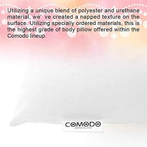 Comodo Original Luxury Body Pillow CMD9950MS High-End Class Dakimakura (20 x 60 inch (150cm x 50cm)),White