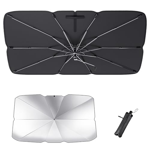 レクサスRX RX300 RX330 RX350 2004-2009 ~現行 に適する 車用サンシェード 折り畳み式 傘型 自由曲げ調節 強力遮光・内装劣化防止 フロントガラス専用 車中泊・日常通勤に最適 全てのドライバーと車の所有者に推奨