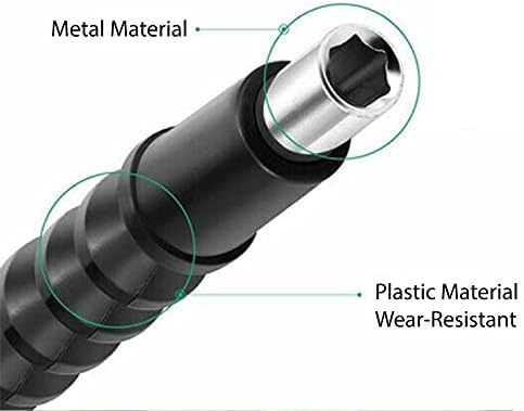 Flexible Bendy Drill Bit Extension - 2Pcs 1/4" Right Angled Screwdriver Drill Bit Attachement for Flexible Drill - Flexible Shaft Bits Extension Screwdriver Bit Holder