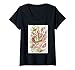 Mujer Biología Tropical Jarra Plantas Scientific Haeckel Camiseta Cuello V
