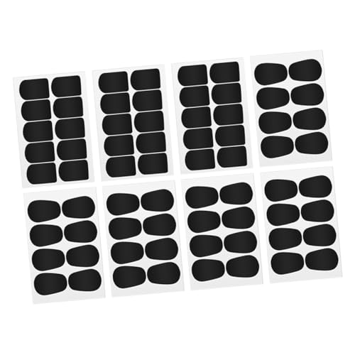 Toddmomy 70pcs Black Silicone Mouthpiece Patches for Saxophone and Clarinet 0.8 Mm Thick Adhesive Mouthpiece Pads for Alto Tenor Sax