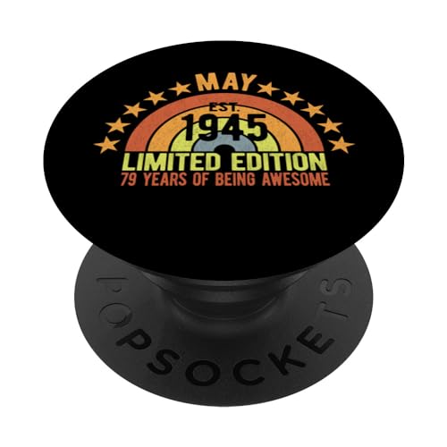 Vintage 79 Cumpleaños Edición Limitada 79 Años Nacidos Mayo 1945 PopSockets PopGrip Intercambiable