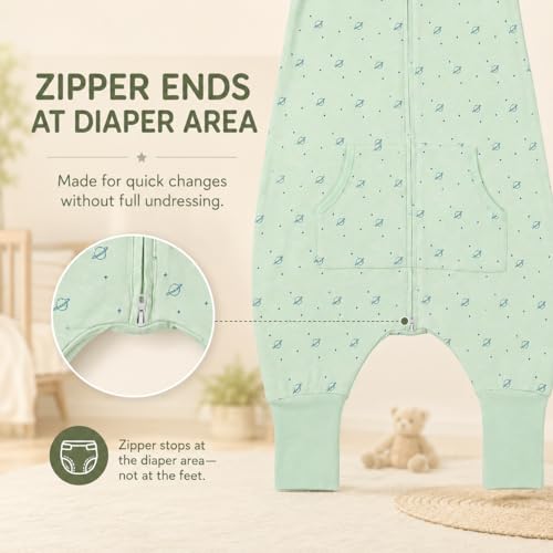 Image of Toddler Sleep Sacks for 2t-3t, 1 Pack Baby Wearable Blanket with Feet, Long Sleeve Breathable Sleep Sacks for Baby Boys and Girls