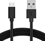 KP TECHNOLOGY Charger for Nokia 110 4G / 2720 Flip / 800 Tough / 8000/3310 / 2660 Flip / 5710 XA / 8210 4G - Nylon Braided [3.3ft/1m] Micro USB to USB A 3.0 Charging Cable (BLACK)