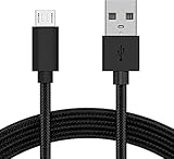 KP TECHNOLOGY Charger for Nokia 110 4G / 2720 Flip / 800 Tough / 8000/3310 / 2660 Flip / 5710 XA / 8210 4G - Nylon Braided [3.3ft/1m] Micro USB to USB A 3.0 Charging Cable (BLACK)