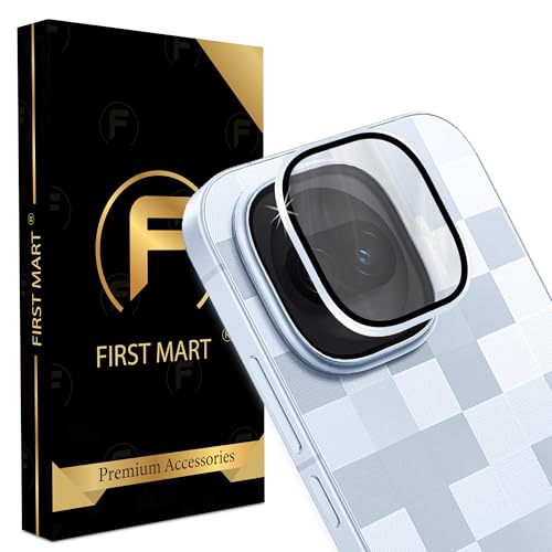 Image of FIRST MART Blue Camera Ring Guard Protector for iQOO 15R | Tempered Glass with Metal Alloy Rings, HD Clear, Scratch Resistant, Case-Friendly | Pack of 1