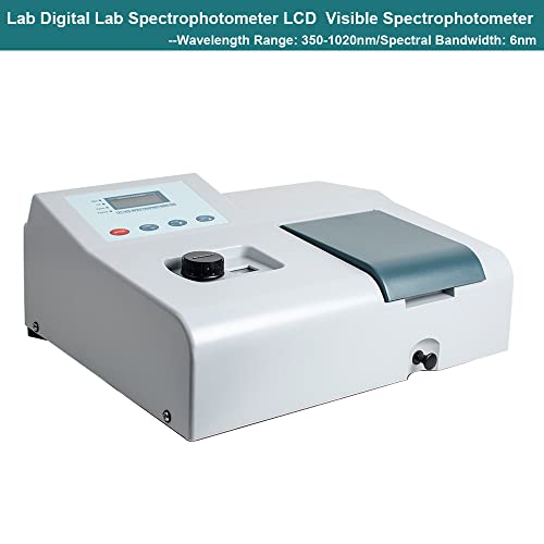 Digital Lab Spectrophotometer Visible Spectrophotometer LCD Display 350-1020nm Tungsten Lamp Lab Analytical Equipment 110V (Deliver Within 3-7 Days)