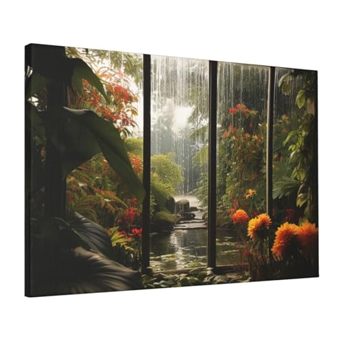 Scenery in the window Wall Art for Living Room 16"x24"