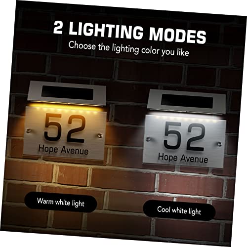 Numéro de maison solaire LED facile à installer et éclairage extérieur étanche - 6