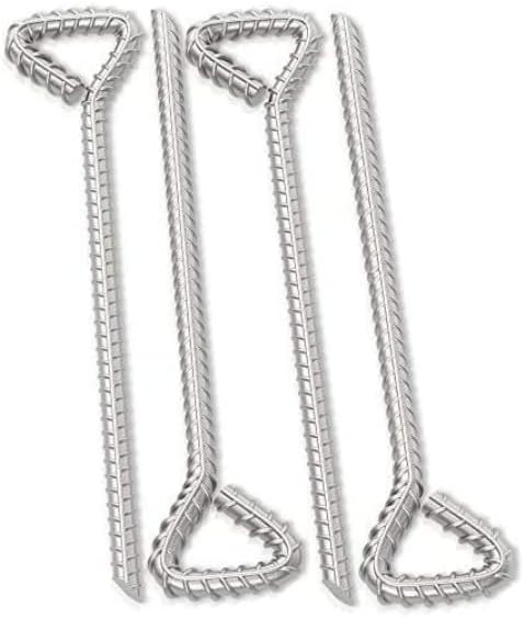 Miniatura 1 de 8 estacas fuertes para tienda de campaña, clavijas galvanizadas de 12 pulgadas, anclajes resistentes, estacas de acero para arena, campamento, boda,