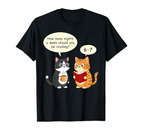 How Many Nights Reading 67 English Teacher Cats Book Lover T-Shirt