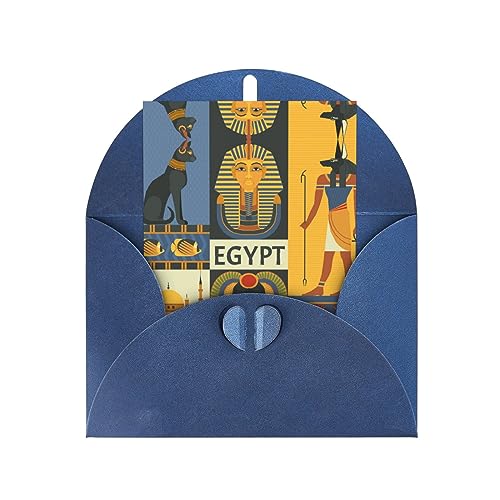 Cartes de vœux Égypte antique en papier nacré haut de gamme pour toutes les occasions
