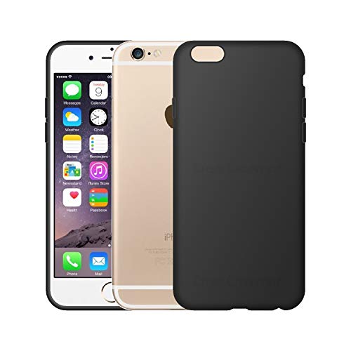 Image of Case Creation Luxurious OG Series for Apple iPhone 6 Case Cover,Anti-Dirty Slim Case Frosted Matte Cute Candy TPU Raised Bezel (Splash of Color) Back Cover for iPhone 6 -Black