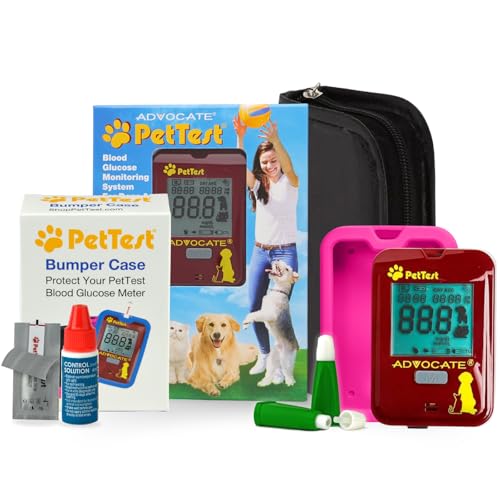 Beginner Pet Glucose Monitoring Kit with Pink Case