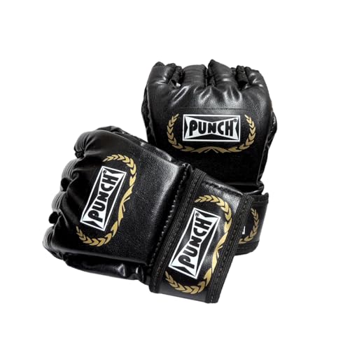Punch Luva MMA Couro Sintético Unissex Adulto Preta