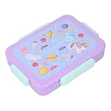 OVAQUIXI Fiambrera para Niños, Fiambrera Portátil Fácil de Limpiar para Niños (PURPLE)