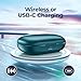 Bluetooth Headphones V5.3 Wireless Earbuds 90 Hrs Playtime Earbuds with Wireless Charging Case Power Display Over-ear Earphones with Earhooks Waterproof Stereo Headset for Android phone Workout Green