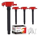 FIREMOTOO Pack of 4 Ignition Coil Pack Compatible with 15-17 Chrysler 200 15-17 Jeep Renegade 13-16 Dodge Dart 14-20 Jeep Cherokee 16-17 Fiat 500X Dodge L4 2.4L UF751 UF754 68242286AA 68080580AB