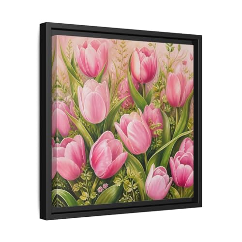 Toile de tulipes vintage au-dessus de la console de votre entrée
