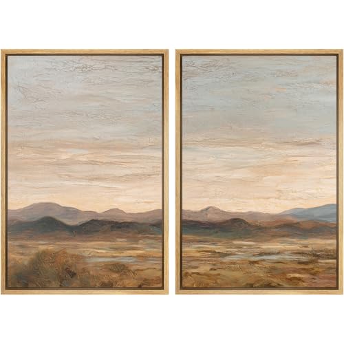 MUDECOR Framed Canvas Print Wall Art Set Warm Earth Tone
