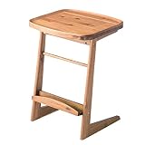 AZUMAYA Coffee Side Table Tray Edge Table Top Natural Acacia Wood Material 21.3" inches Height NET-7