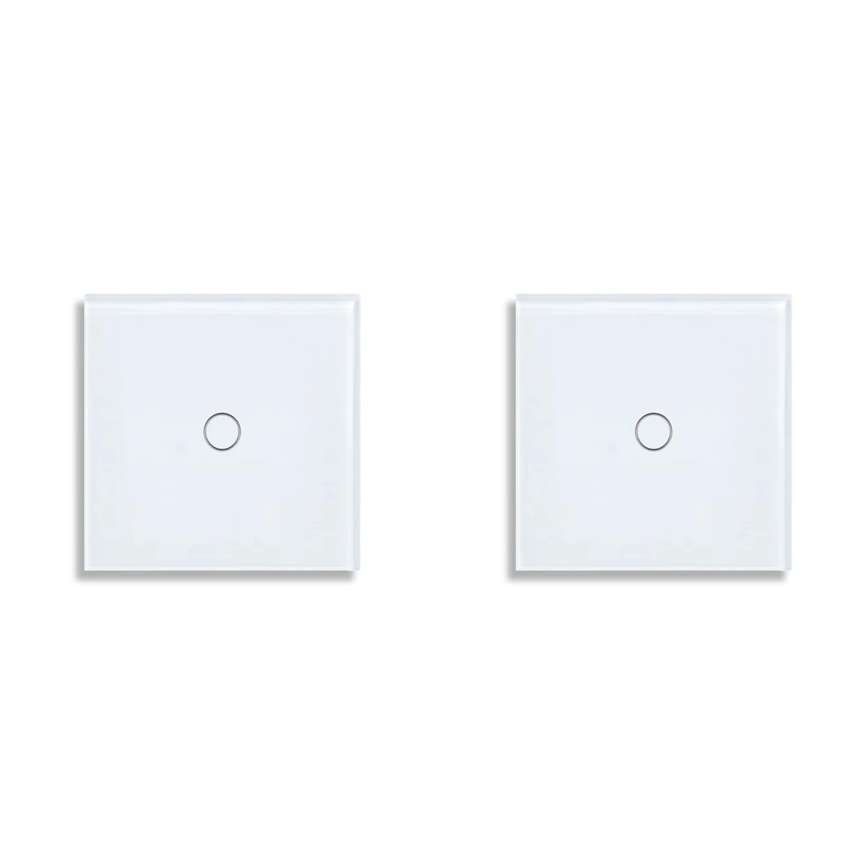 Interruptor Táctil Doble UE con Panel de Vidrio Templado de Lujo