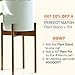 Fox & Fern Mid Century Tall Plant Stand — 10 Inch Fixed Size Raised Wooden Plant Stand for Indoor Planters (Not Included); Modern Flower Pot Holder with Plug In Design; Easy to Assemble - Acacia