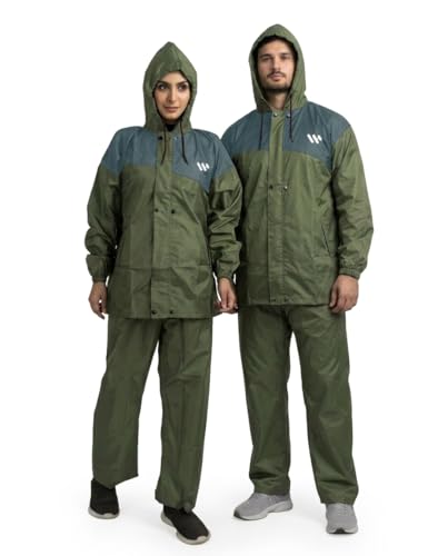 Image of Ranger Unisex 1 Set Rain Suit with Hooded Jacket & Trouser | TPU Coated Bike Riding Wear with Seam Sealed Protection