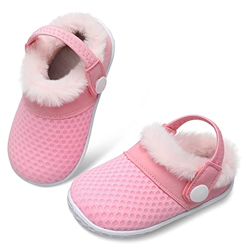 Joinfree Baby Boys Girls Rubber Sole Indoor Outdoor House Slippers Lightweight Shoes Pink 18-24 Months #TOP1
